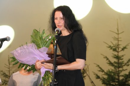Pani Iga Baranowska-Jagiełło podczas wręczenia Nagrody Miasta Wisła
