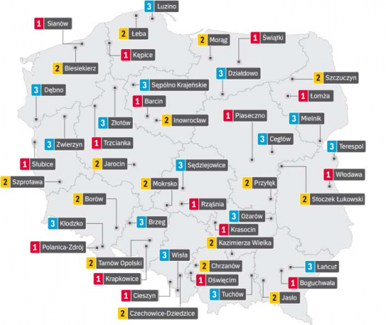 Mapka polski - ranking bibliotek 2020