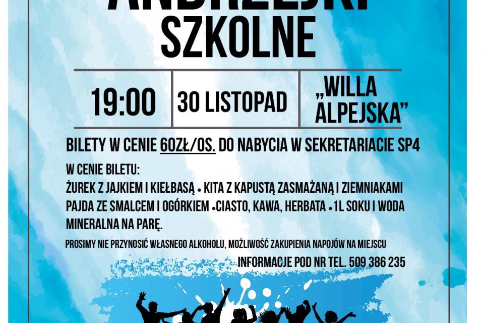 Plakat promujący Andrzejki Szkolne