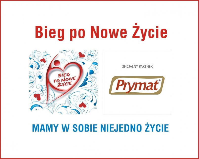 Logo Biegu po Nowe Życie i firmy Prymat