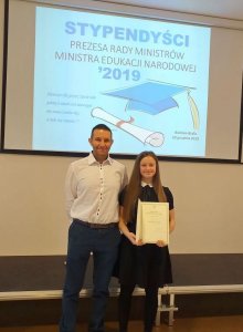 Trener razem ze stypendystką