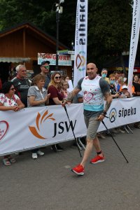 Przemysław Saleta na trasie biegu