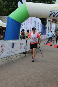 Janusz Podżorski na trasie biegu
