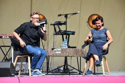 Marcin Mońka i Ilona Wiśniewska na scenie