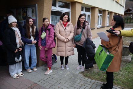Powitanie uczniów w Wiśle Czarnem