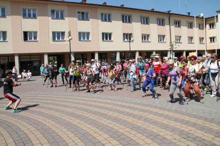Uczestnicy Majowego Marszu Nordic Walking
