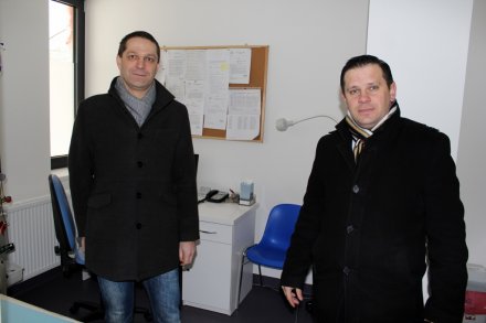 Burmistrz Tomasz Bujok i przewodniczący RM Janusz Podżorski w ambulatorium