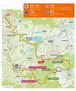 Mapa Tour de Pologne etap IV