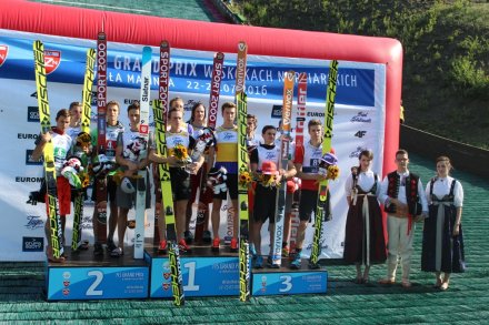 Najlepsze drużyny FIS Grand Prix Wisła 2016 na podium