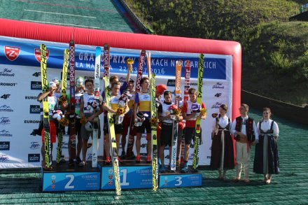 Najlepsze drużyny FIS Grand Prix Wisła 2016 na podium