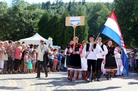 Chorwaci prezentują się na placu Hoffa