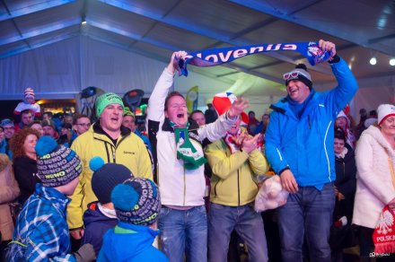 Kibice ze Słowenii dopingują swoich ulubieńców