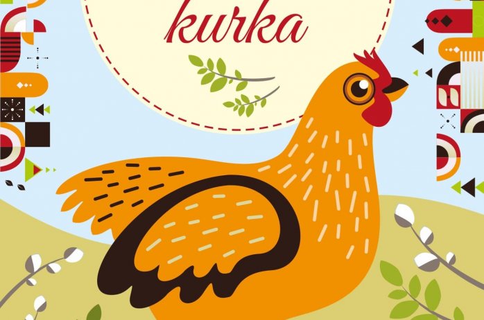 Plakat konkursu "Wielkanocna kurka"