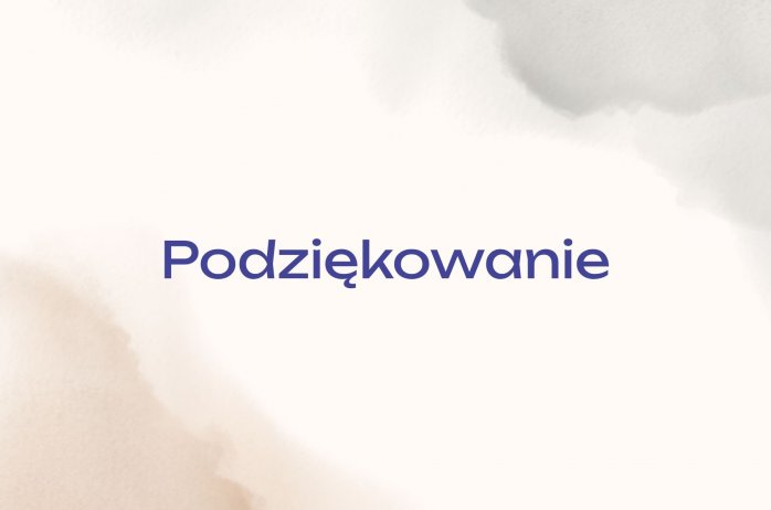 Baner z napisem podziękowanie