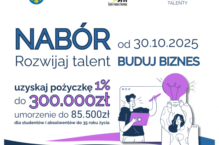 Młode Talenty, pożyczka z dotacją, wsparcie dla młodych przedsiębiorców
