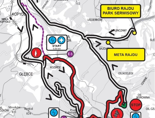 Mapka zamknięcia drogi