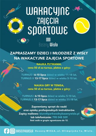 Wakacyjne zajęcia na Basenach Wisła