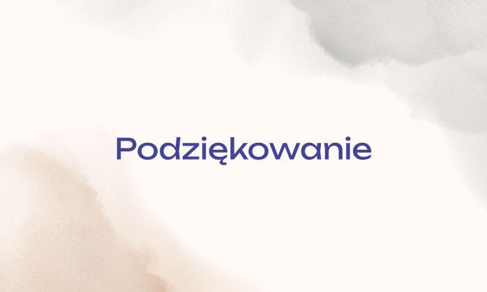 Baner z napisem podziękowanie