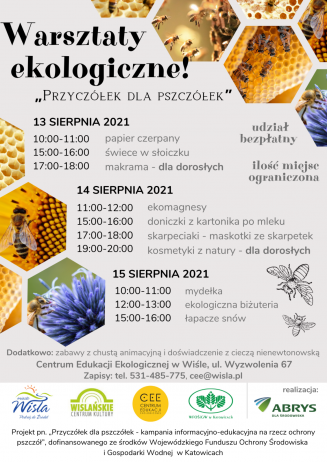 Plakat o warsztatach ekologicznych