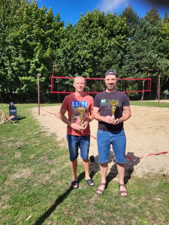 Leszek Dorighi i Andrzej Szalbot z trofeami
