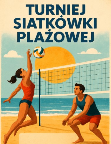 Plakat turniej siatkówki plażowej