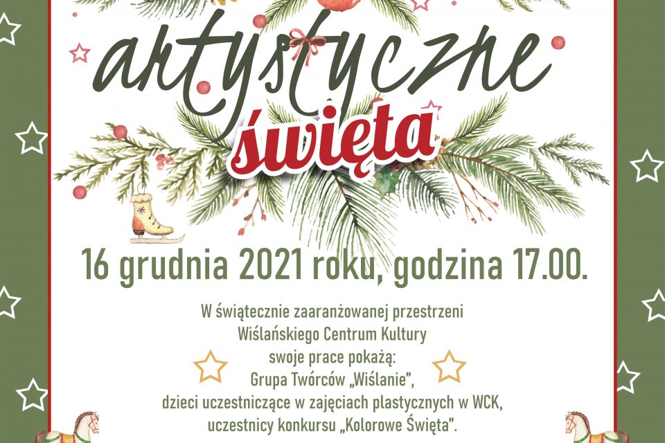 Plakat wydarzenia "Artystyczne Święta"