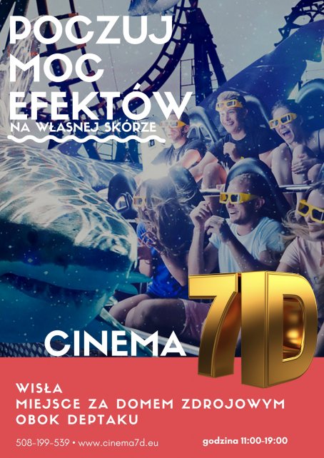 Plakat promujący kino 7D