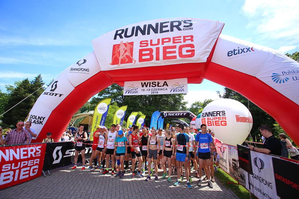 Brama startowa biegu w Wiśle