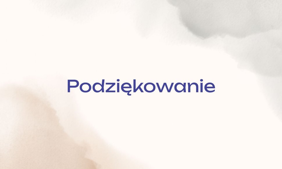 Baner z napisem podziękowanie
