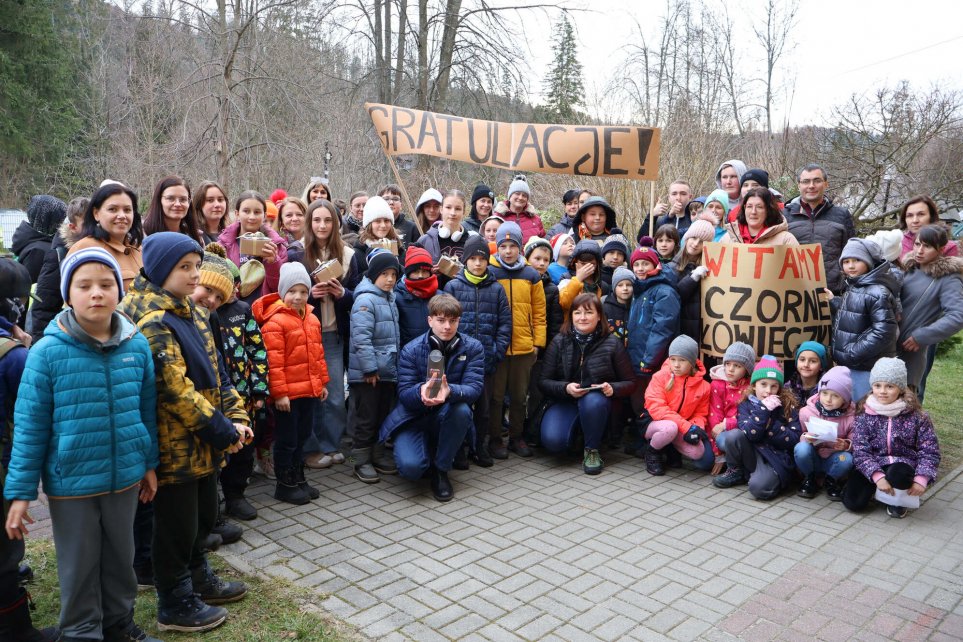 Powitanie uczniów w Wiśle Czarnem
